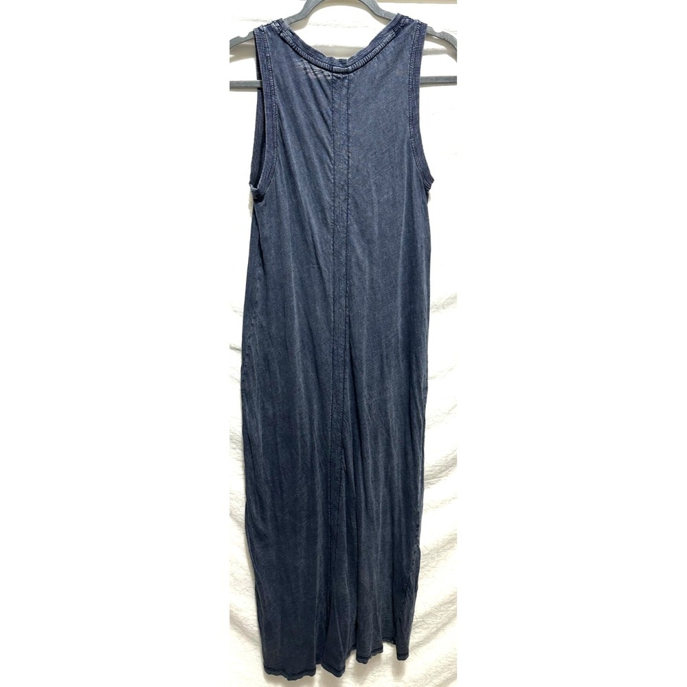 Anthropologie Daily Practice Size Small Maxi Tank Dress Distressed Gray/Blue - Picture 5 of 8
